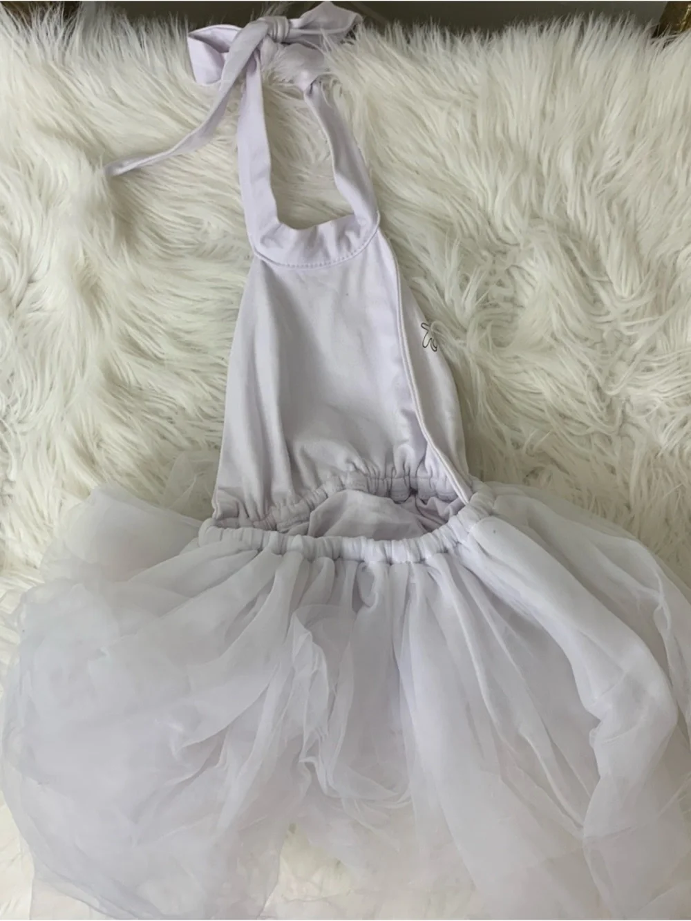 Disney White Minnie Mouse Tutu Halter Kids Costume Dress Size 18M